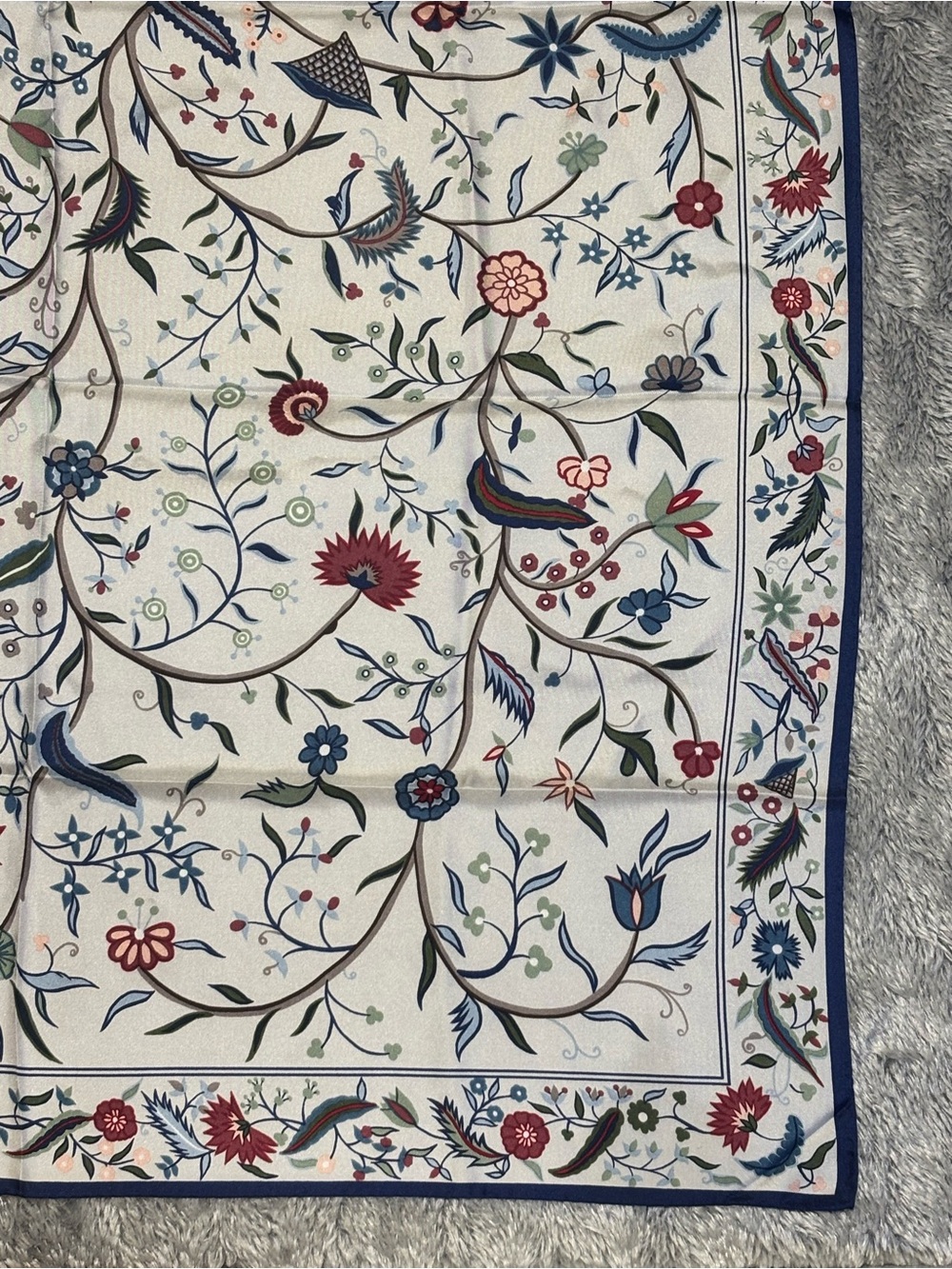 Floral Silk Scarf from Art Institute of Chicago 31” Multi Colored Flowers - Picture 15 of 16